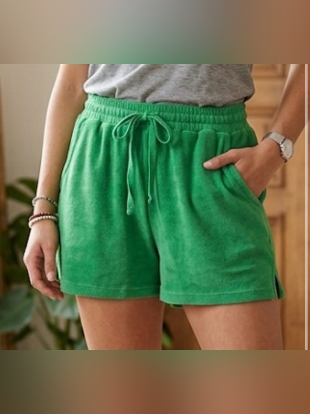Stark X Green Women's Cotton Drawstring Shorts